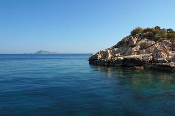 A small isle close to the Çukurbağ peninsula, Kaş, Turkey