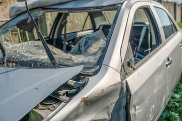 Painting the car body with red paint