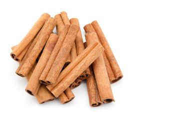 cinnamon isolated on white background