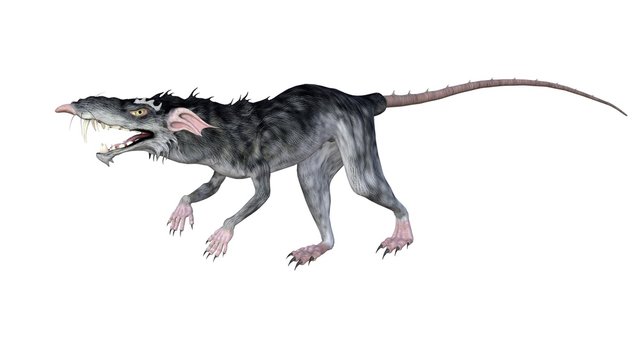 rat monster with open mouth