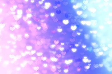 Light heart background abstract bokeh, party.