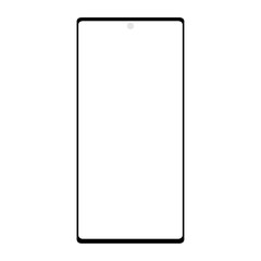 Smartphone icon on white background vector illustration EPS10. Flat Icon Mobile Phone, Handphone. Screen in this vector is transparent.
