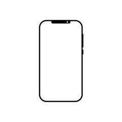 Smartphone icon on white background - vector illustration. Flat icon mobile phone, handphone, application.