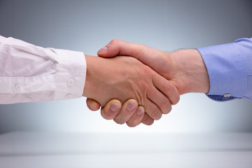 Two Businessman Shaking Hands Together