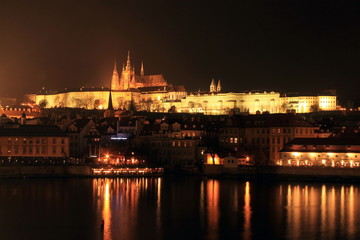 Obraz na płótnie Canvas Prague reflection on the river