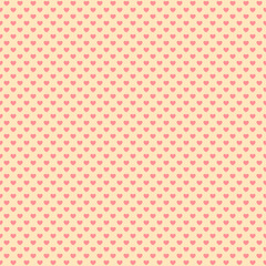 Retro seamless pattern with pink hearts. Valentines day background. Vector illustration for Valentine s Day 2017. EPS10.