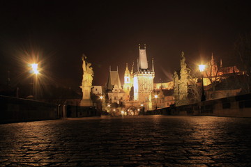 Charles bridge by night