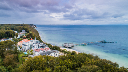 Sellin - a city, resort and port on the Baltic Sea on the island of Rügen - obrazy, fototapety, plakaty