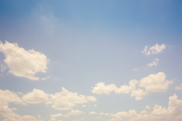 Blue sky and clouds background