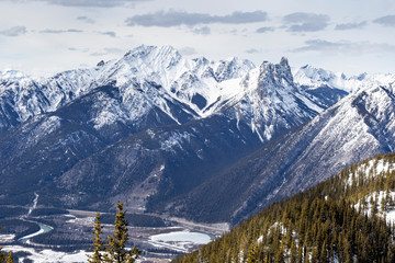 The Rocky Mountains on a sunny day