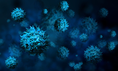 Abstract representation of cancer cells