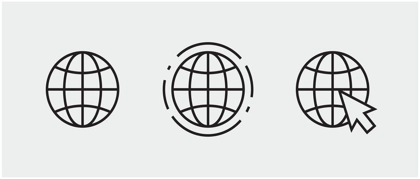 www, internet connection icons. vector illustration, logo web template.