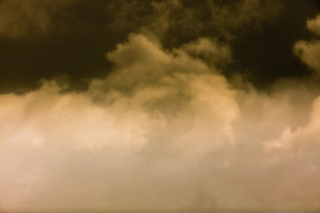 Fototapeta na wymiar High level clouds in the sky during a rain storm.