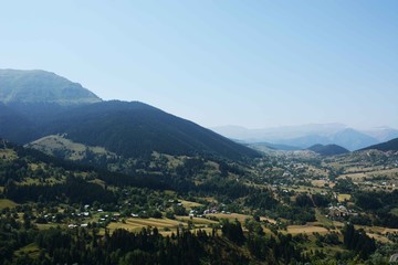Naklejka premium view of mountains