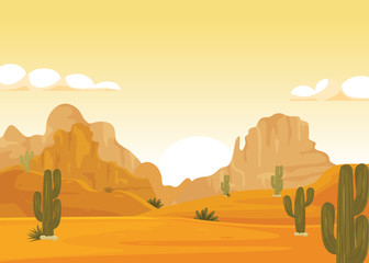 web banners on the theme of Desert, Nature, Sand, Wild, Sunrise, Cactus, Summer