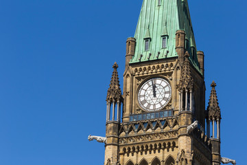 Fototapeta na wymiar Centre block of Canada's Parliament