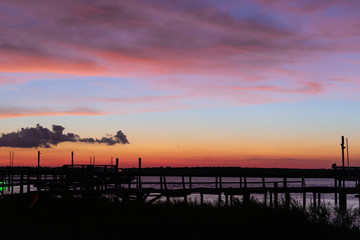 Sunset Sky in North Carolina with Clouds