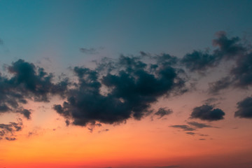 Sunset Sky in North Carolina with Clouds