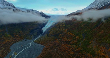 Alaska glaciers in the fall