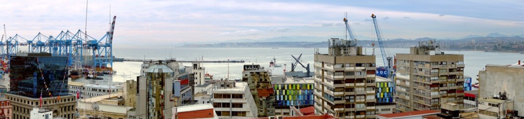 Valpara&iacute;so in Chile at the Pacific coast