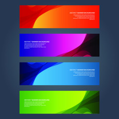 Naklejka premium Vector Abstract design banner web template