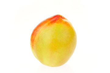 Peach on a white background