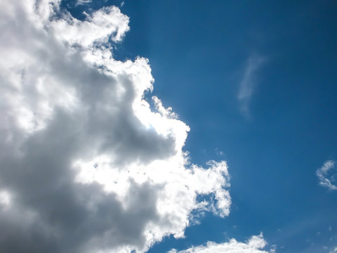  blacas clouds with blue background