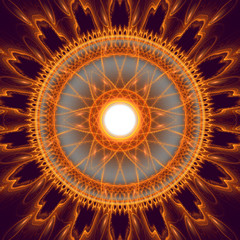 Sunny Geometric Fractal Decoration