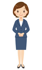 案内する女性　ビジネス