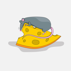 The rat ate cheese and fell asleep.