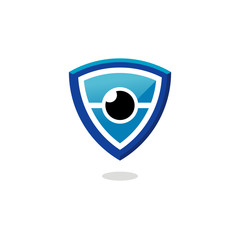 Retina Scanner Secure Logo Design Vector