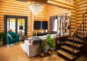 interior in a living room in private house