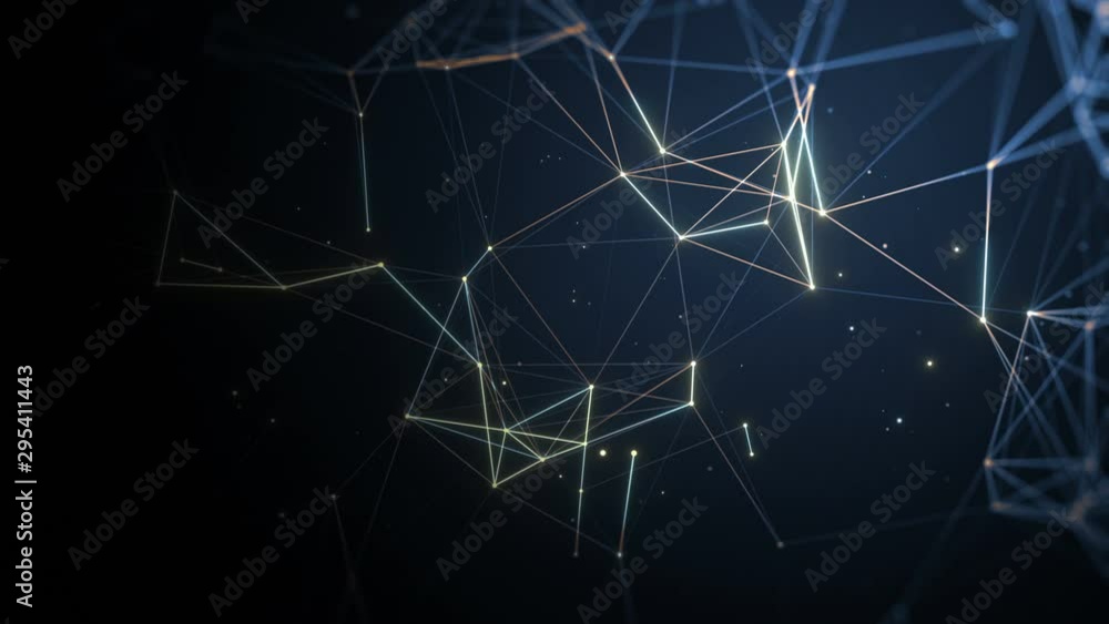 Sticker black network connection technology with copy space