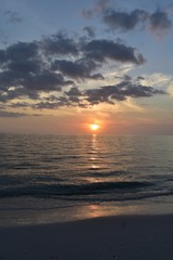 Beautiful sunset over the water