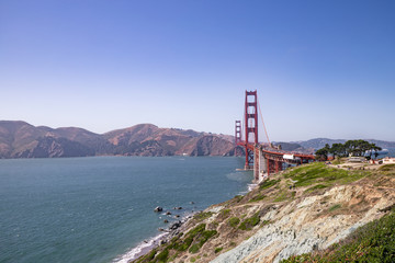 Fototapeta na wymiar Golden gate Bridge San Francisco West Coast Monuments