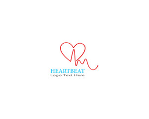 Simple design heartbeat pulse template vector
