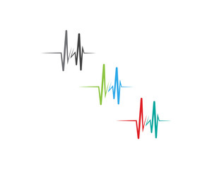 Simple design heartbeat pulse template vector