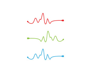 Simple design heartbeat pulse template vector