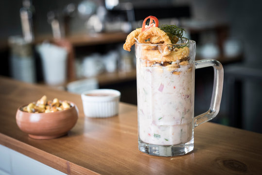 Ceviche called leche de tigre.