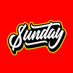 sunday hand lettering logotype