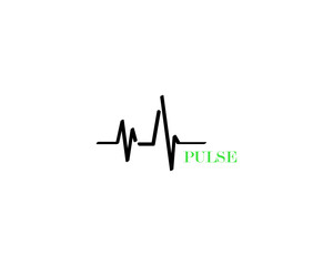 Design health medical heartbeat pulse line template