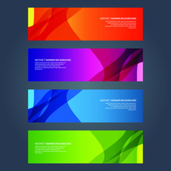 Naklejka premium Vector Abstract design banner web template