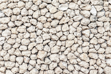 White, beige, gray stone texture wall, bricks, caliche template, background with copy space