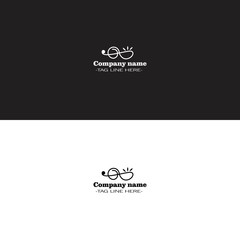 simple tone music logo on white and black background