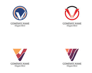 V Letter Logo Business Template Vector icon