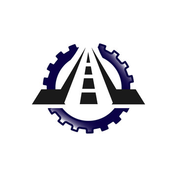 new maintenance road construction logo design creative sign concept