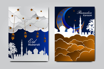 ramadan mubarak greeting card