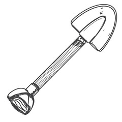 Shovel mining icon.