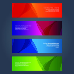 Naklejka premium Vector Abstract design banner web template