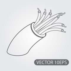 High voltage wires icon black and white outline drawing